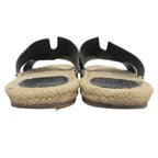 Hermes Leather Espadrilles Antigua Sandals Black Actual — view 5