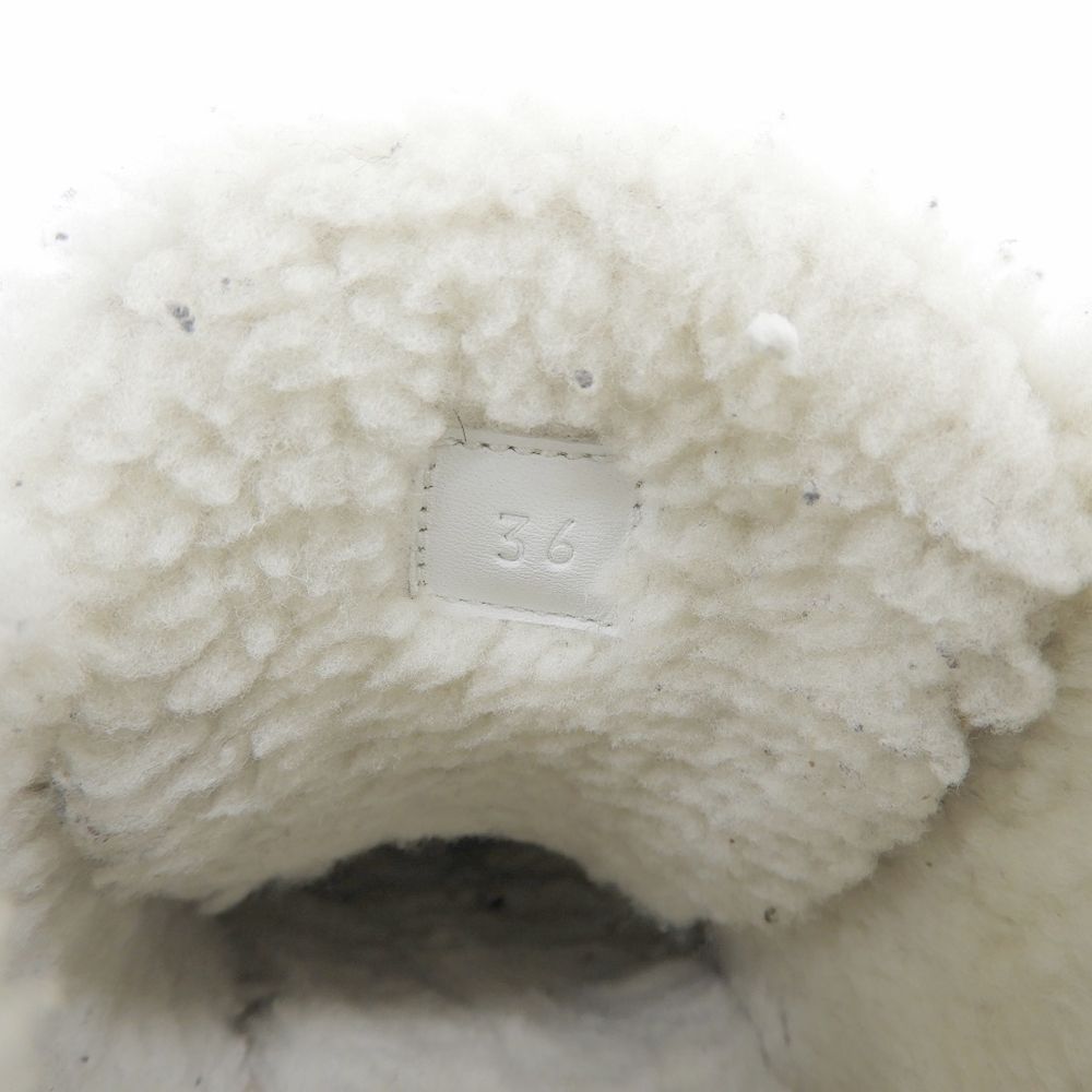 Hermes Suede Shearling High Cut Sneakers Beige — view 6