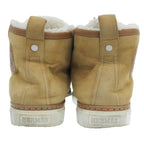 Hermes Suede Shearling High Cut Sneakers Beige — view 5