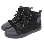 Hermes Suede Shearling High Cut Sneakers Black