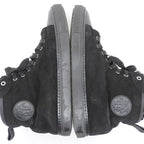 Hermes Suede Shearling High Cut Sneakers Black — view 3