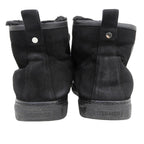 Hermes Suede Shearling High Cut Sneakers Black — view 5