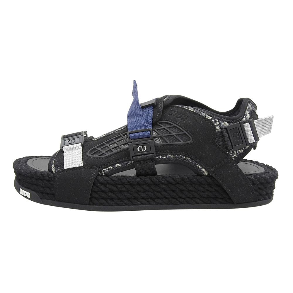 Dior Atlas Oblique Belt Sandals Black — view 2