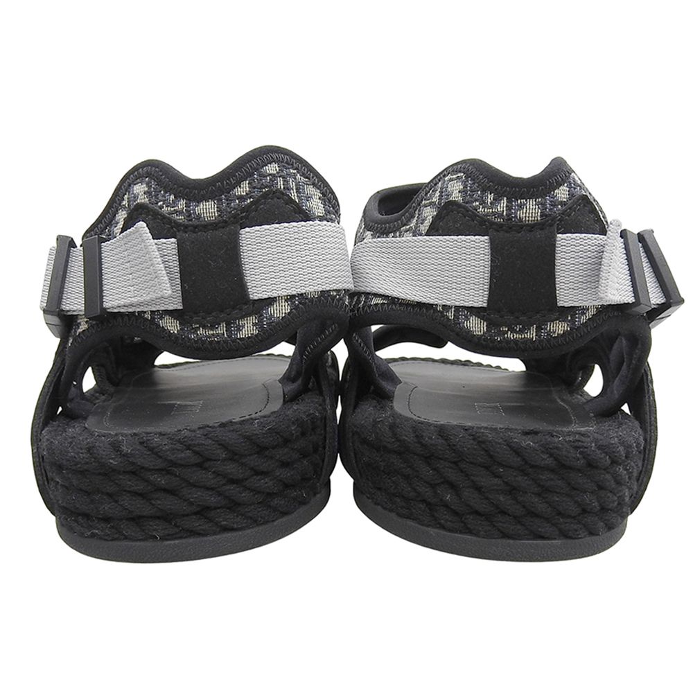 Dior Atlas Oblique Belt Sandals Black — view 4