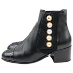 Chanel Imitation Pearl Side Gore Boots 37c — view 2