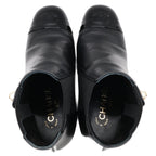 Chanel Imitation Pearl Side Gore Boots 37c — view 6