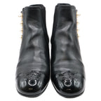 Chanel Imitation Pearl Side Gore Boots 37c — view 3