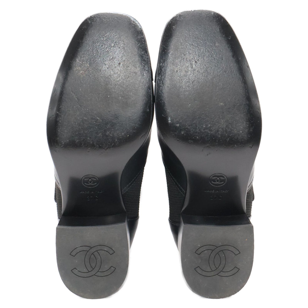 Chanel Imitation Pearl Side Gore Boots 37c — view 7