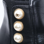 Chanel Imitation Pearl Side Gore Boots 37c — view 9