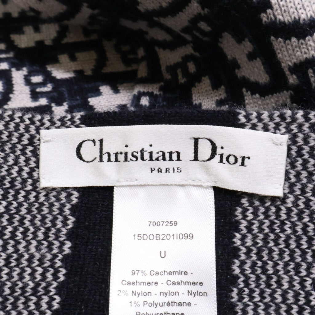 Dior Cashmere Blend Oblique Pattern Scarf — view 4
