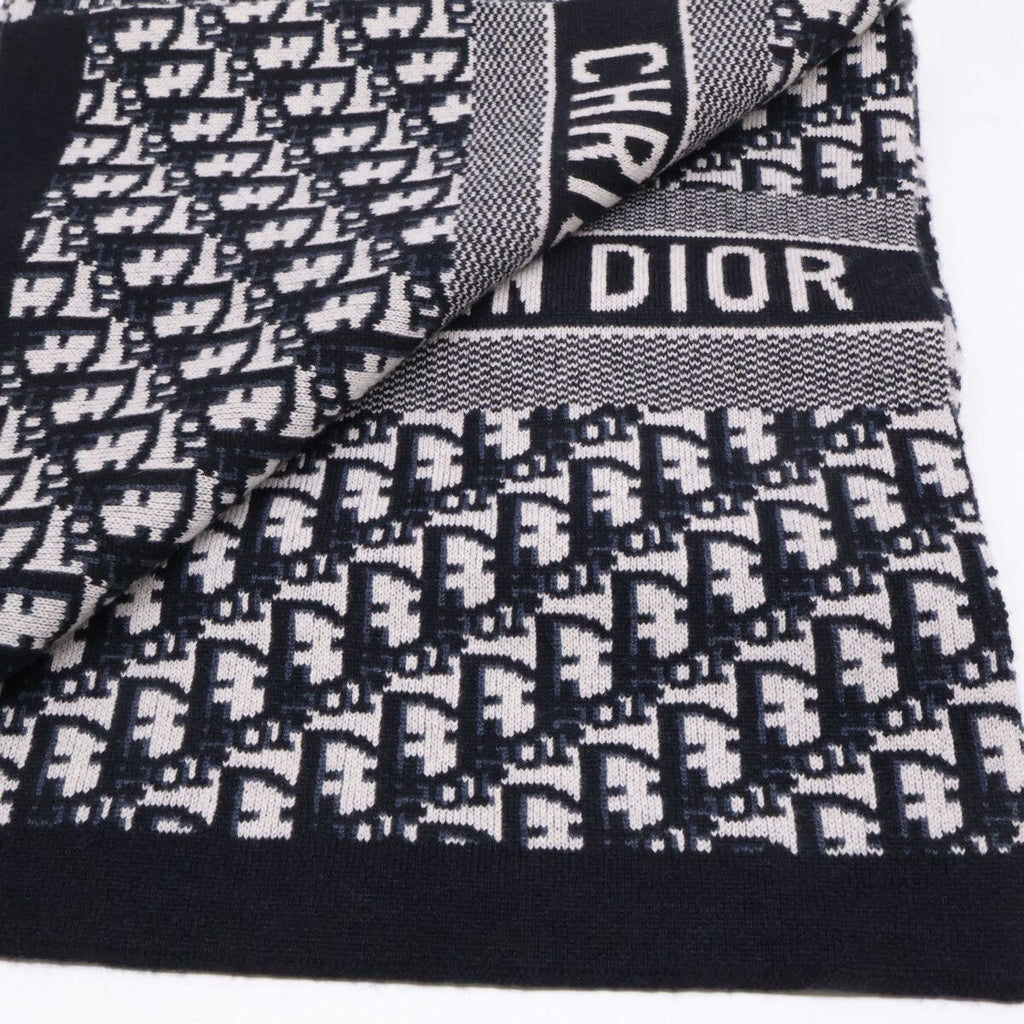 Dior Cashmere Blend Oblique Pattern Scarf — view 2