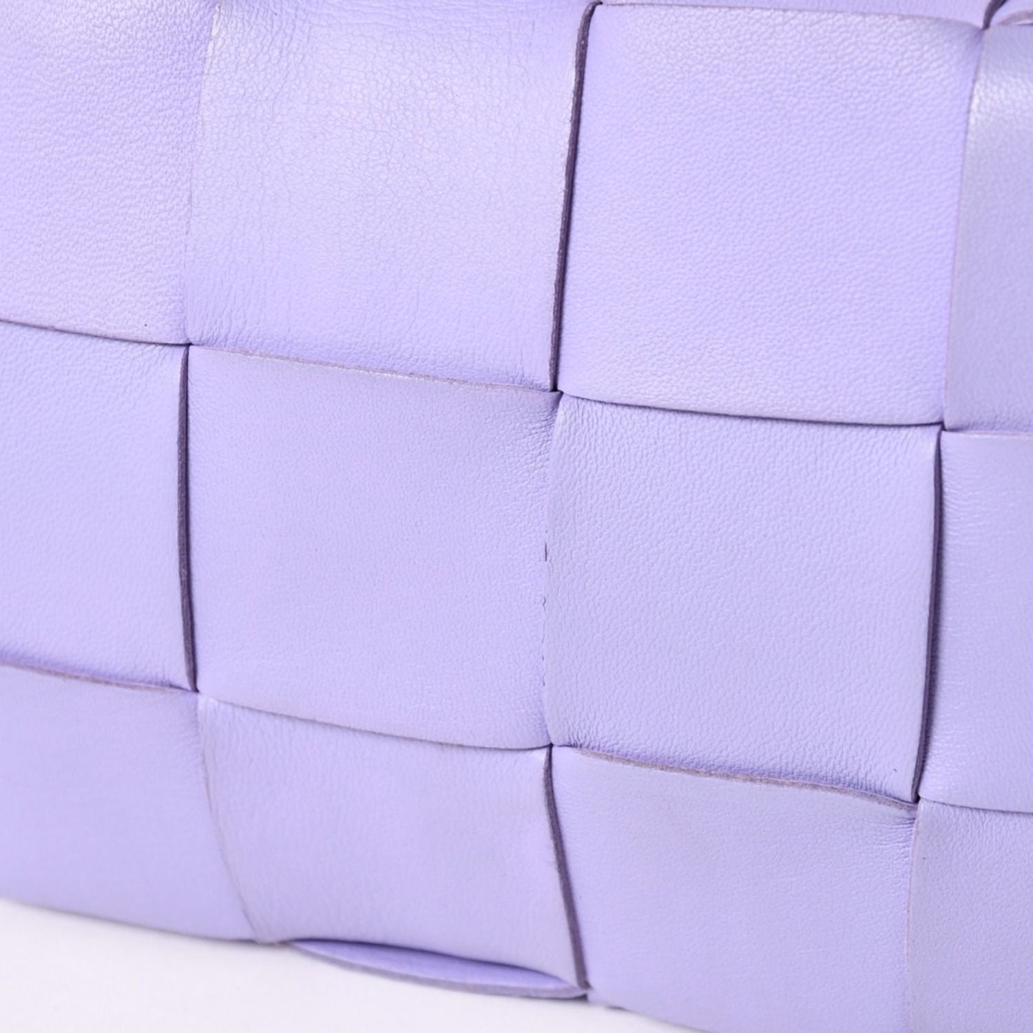 Bottega Veneta Cassette Shoulder Bag Intrecciato Leather Purple — view 5