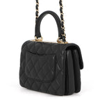 Chanel CC Logo Quilted 2-Way Shoulder Bag Black — view 2