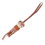 Hermes Bag Charm Chouette Pande Epi Smovepere Sienne Nata White Epsom Lambskin
