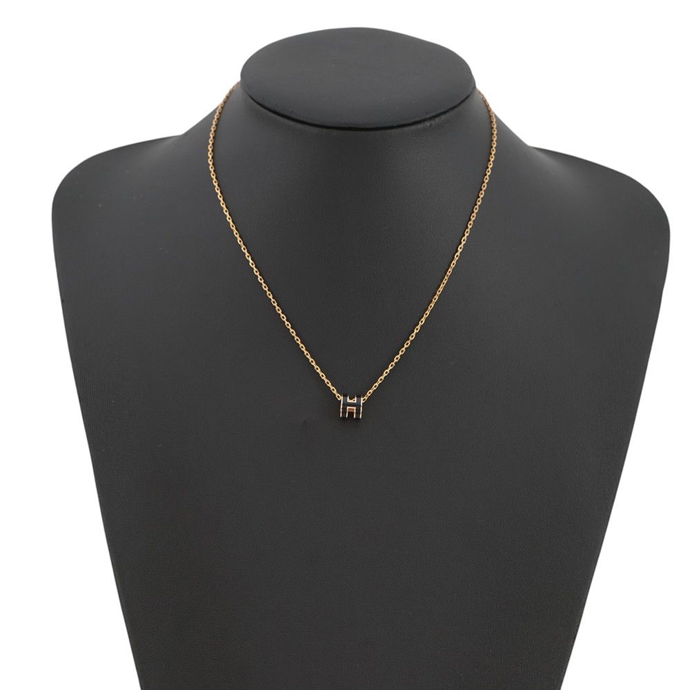 Hermes Necklace Mini Pop Black Gold — view 4