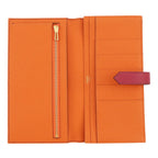 Hermes Wallet Bearn Souffle Yes Ruby Orange Gold Epsom — view 4