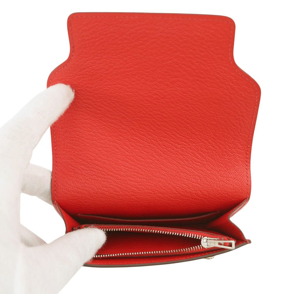 Hermes Wallet Roulis Slim le Juku Silver Chevre Misor — view 5