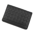Bottega Veneta Card Case Intrecciato Leather Business Holder Black