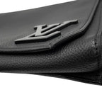 Louis Vuitton Belt Bag Gray Leather Takeoff Sling Black — view 8