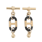 Hermes Earrings Sur Mer Buffalo Horn Metal