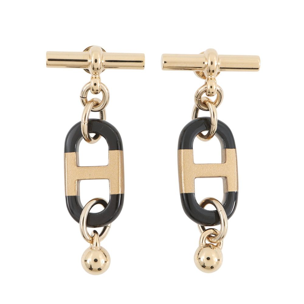 Hermes Earrings Sur Mer Buffalo Horn Metal