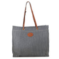 Celine Tote Square Cabas Stripe Canvas