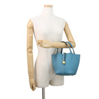 Hermes Handbag Picotin Lock PM New Blue Jean Gold Taurillon Clemence Tote — view 4