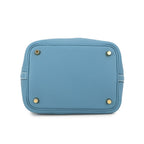 Hermes Handbag Picotin Lock PM New Blue Jean Gold Taurillon Clemence Tote — view 3