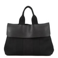 Hermes Handbag Valparaiso Black Silver Toilet Blanc Leather