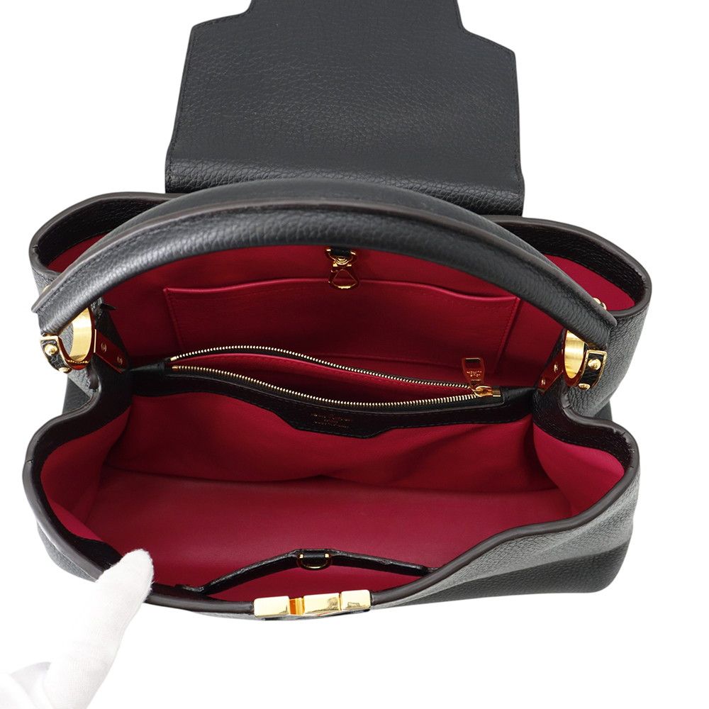 Louis Vuitton Handbag Capucines Taurillon Leather Bag Black — view 5