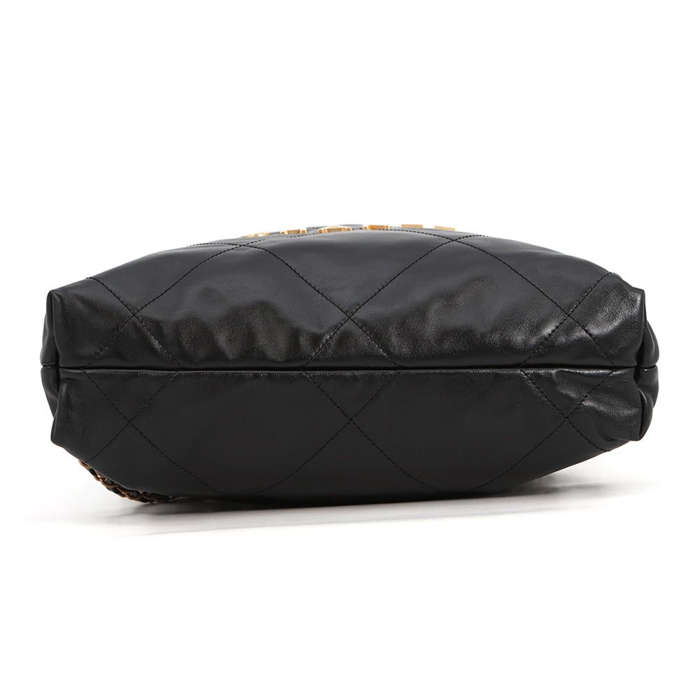 Chanel Backpack 22 Small Shiny Calfskin Black — view 3