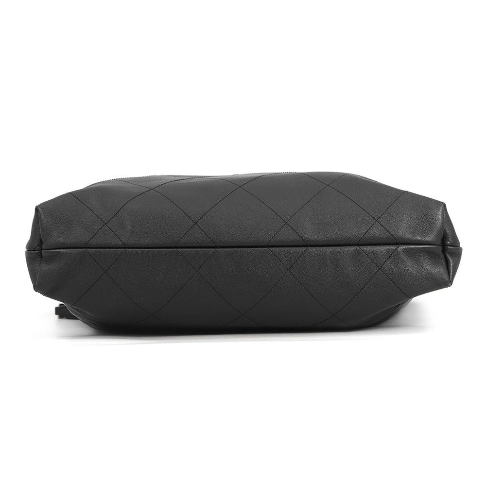 Chanel Tote Quilted CC Logo Maxi Shopping 2-Way Black — view 3