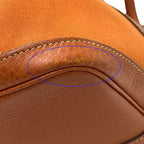 Hermes Garden Party PM Tote Toile Officier Leather Potiron Silver Orange Simple — view 9