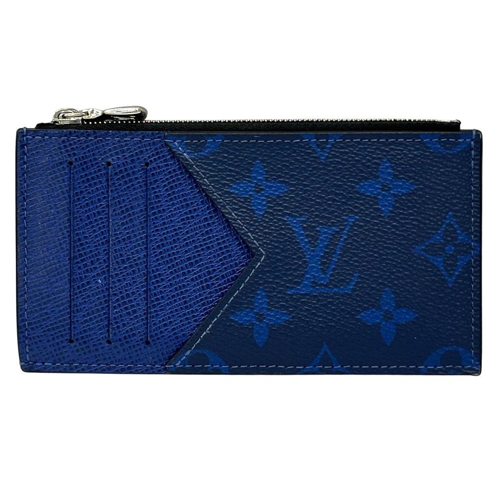 Louis Vuitton Wallet Coin Case Taigarama Card Holder Cobalt Monogram Blue