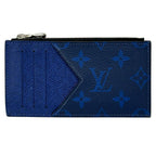 Louis Vuitton Wallet Coin Case Taigarama Card Holder Cobalt Monogram Blue