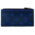 Louis Vuitton Wallet Coin Case Taigarama Card Holder Cobalt Monogram Blue — view 2