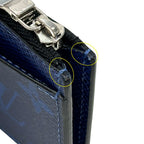 Louis Vuitton Wallet Coin Case Taigarama Card Holder Cobalt Monogram Blue — view 8