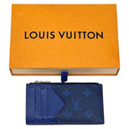 Louis Vuitton Wallet Coin Case Taigarama Card Holder Cobalt Monogram Blue — view 6