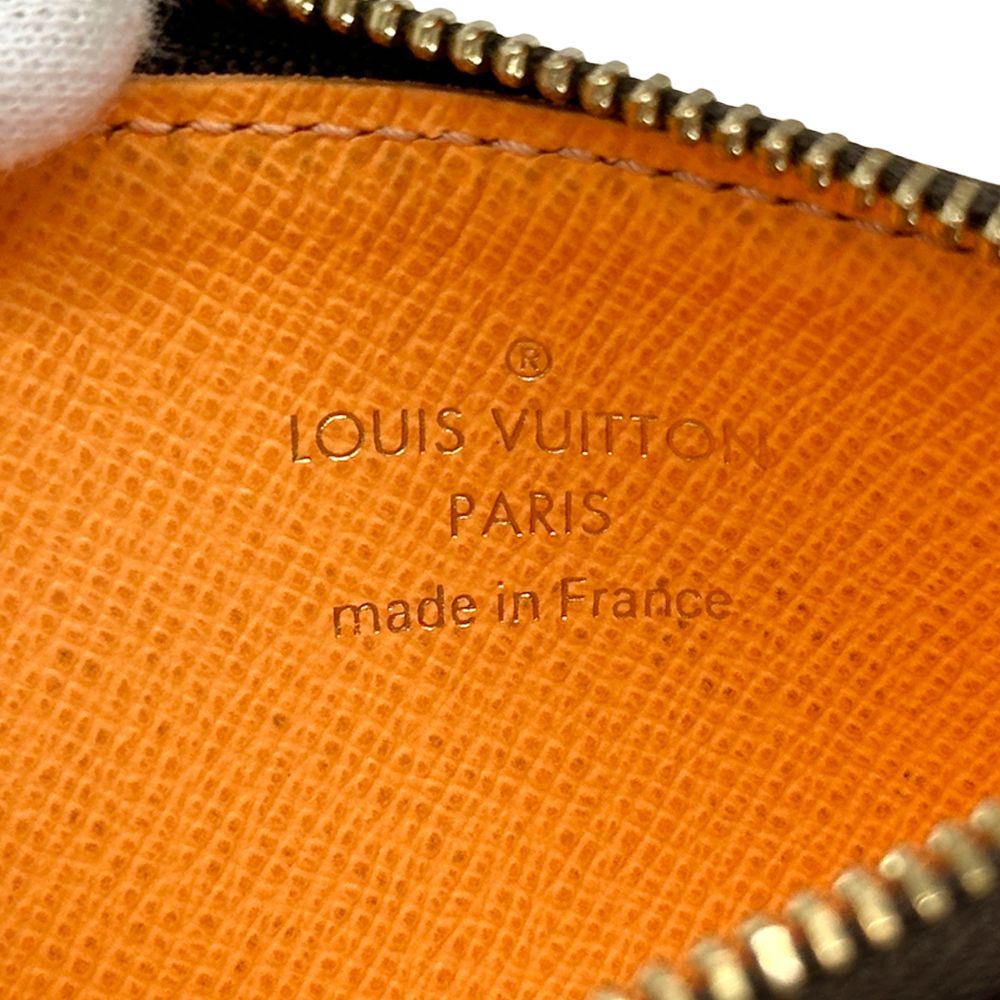 Louis Vuitton Card Case Monogram Coin Holder Apricot Orange Brown — view 5