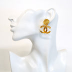 Chanel Earrings Vintage CC Logo Gold Plated — view 5