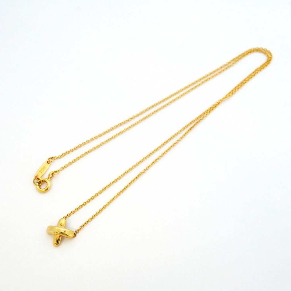 Tiffany & Co Necklace Cross Stitch 18k Yellow Gold — view 3