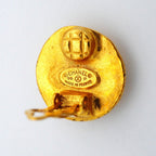 Chanel Earrings Vintage CC Logo Gold Plated — view 4