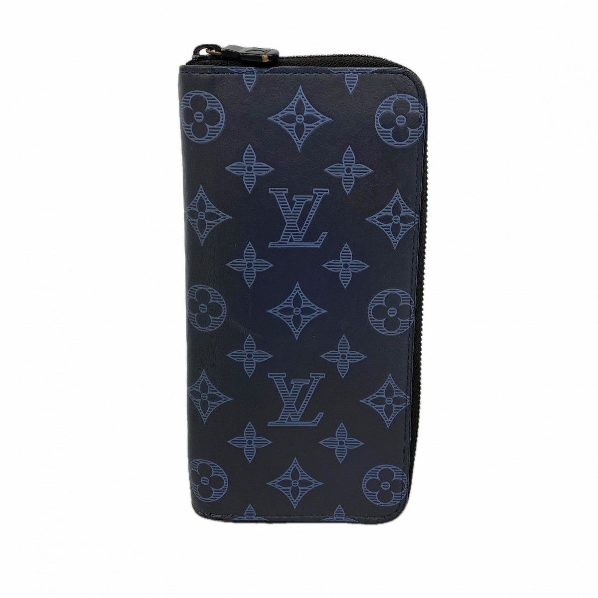 Louis Vuitton Wallet Monogram Shadow Zippy Vertical Navy