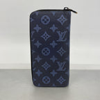 Louis Vuitton Wallet Monogram Shadow Zippy Vertical Navy — view 9