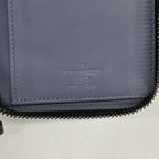 Louis Vuitton Wallet Monogram Shadow Zippy Vertical Navy — view 4