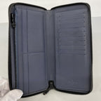 Louis Vuitton Wallet Monogram Shadow Zippy Vertical Navy — view 3