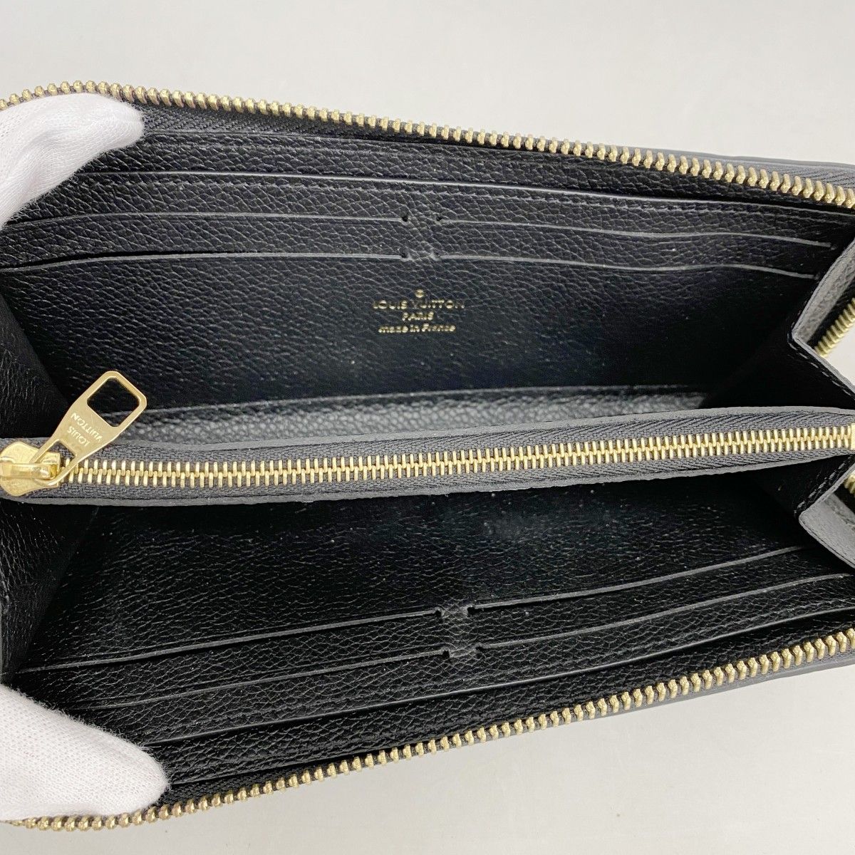Louis Vuitton Wallet Monogram Empreinte Portefeuille Clemence Noir — view 3