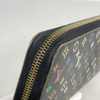 Louis Vuitton Wallet Monogram Multicolor Zippy Noir Pistache — view 5