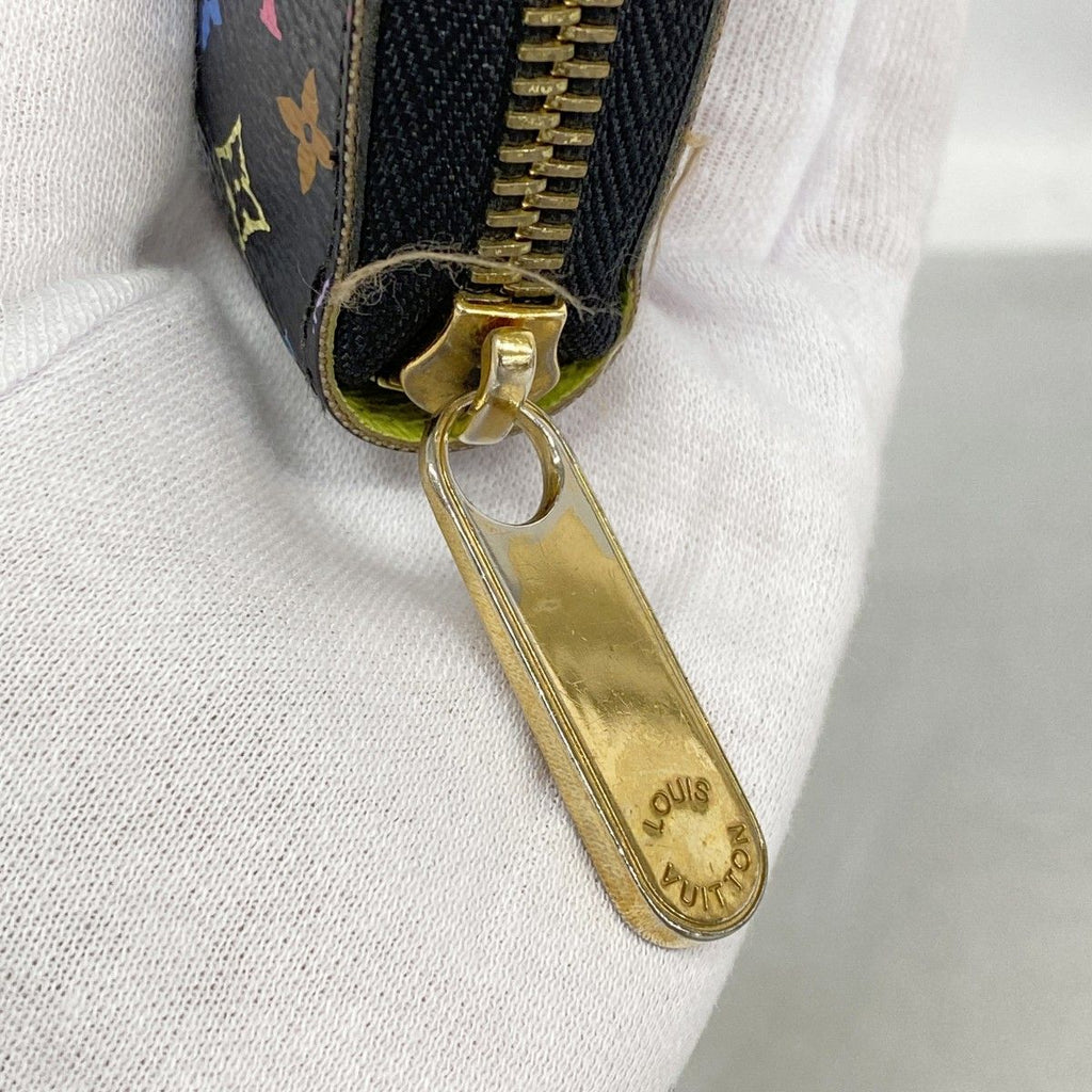Louis Vuitton Wallet Monogram Multicolor Zippy Noir Pistache — view 8