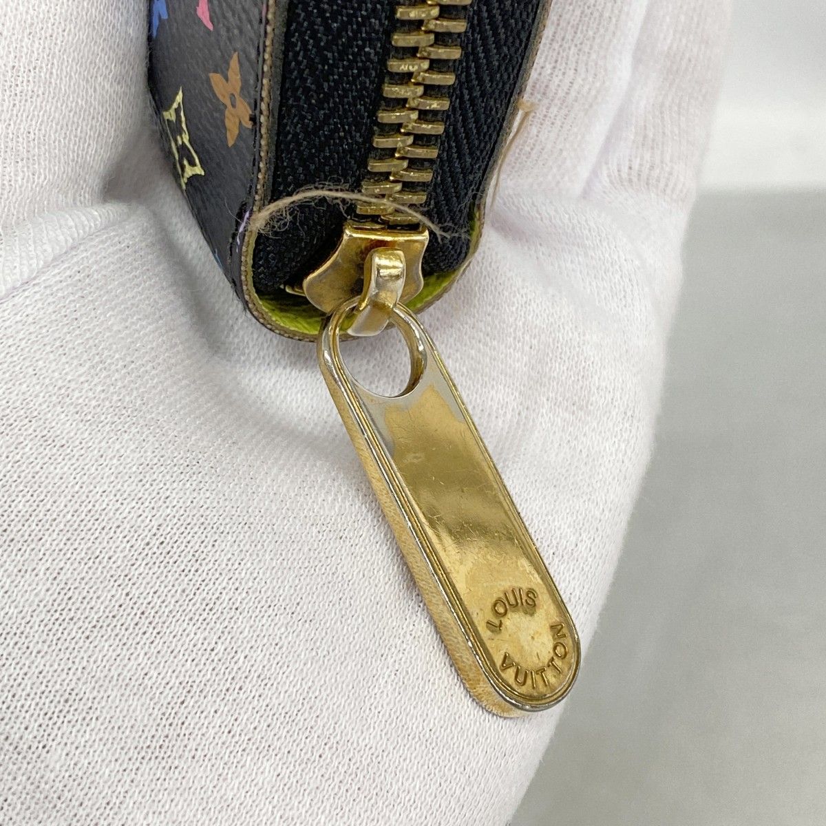 Louis Vuitton Wallet Monogram Multicolor Zippy Noir Pistache — view 8
